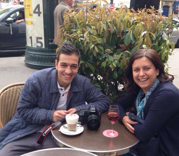  Goncalo and Mrs O enjoying a drink before the shoot. (Captured with Mr O